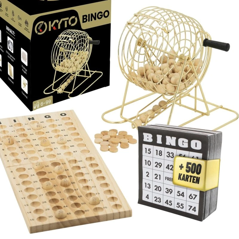 Kyto Gold Bingo Trommel mit 500 Karten