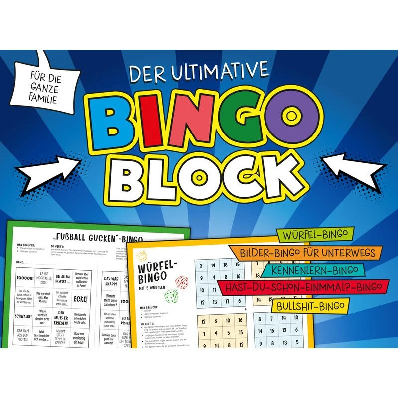 Bingo-Block für die ganze Familie – Spielzeug & Spiele