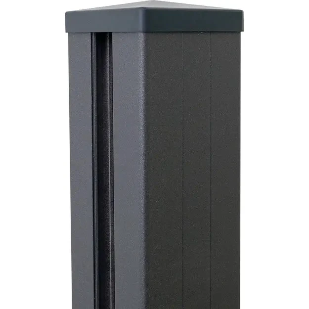 GroJa Alu-Steckzaun-Torpfosten 9x9 cm anthrazit DB703