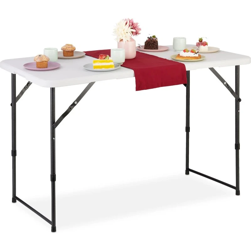 OutdoorPro Campingtisch weiß 120x60 cm