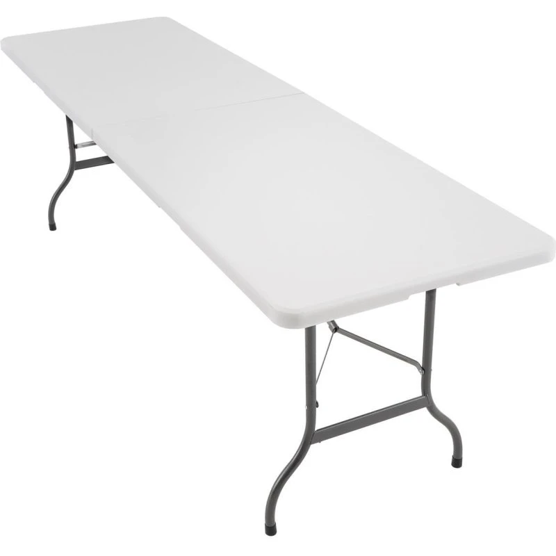 Braun XXL Klapptisch 240 cm Kunststoff, Metallgestell