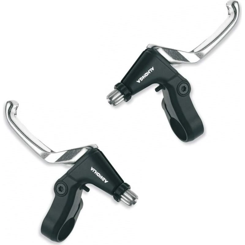 Alhonga HJ-340ADV Bremshebel Set Aluminium 3-Finger Silber