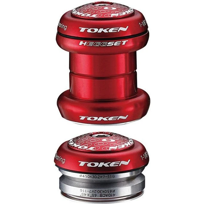 Token hEGGset A-Head 2in1 Steuersatz 1-1/8" rot 34/41mm
