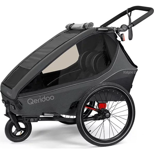 Qeridoo Kidgoo 2 Fahrradanhänger Zweisitzer Navy Blue