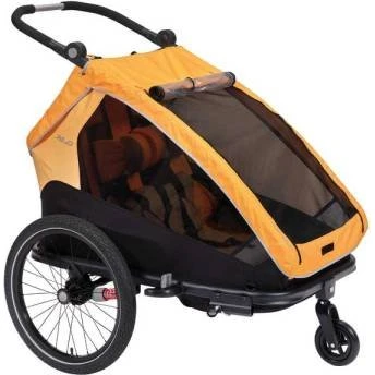 XLC Duo S 20 2-Kinder-Anhänger Orange/Schwarz