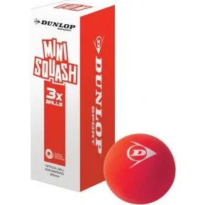 Dunlop Mini Squashball FUN 3er Pack rot