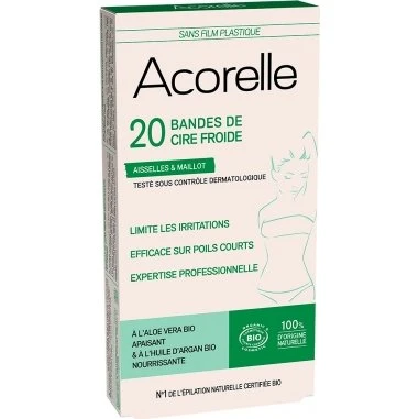Acorelle Enthaarungsstreifen Achsel & Bikinizone 20 Stk