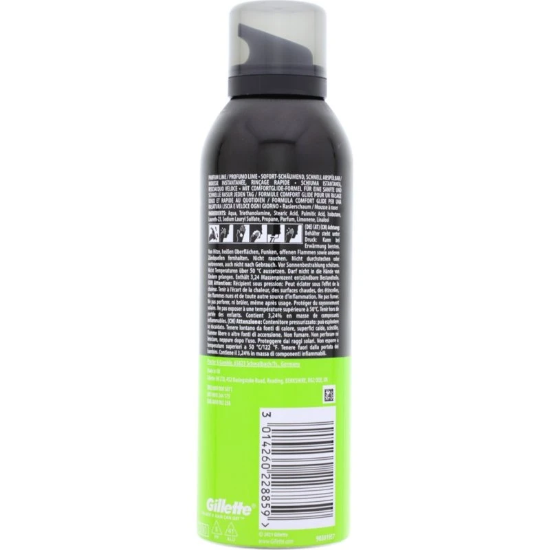 Gillette Classic Rasierschaum Limette 3x200ml