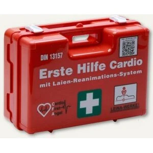 Leina SAN CARDIO Erste-Hilfe-Koffer DIN 13157, orangefarben