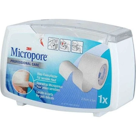 3M Micropore Vliespflaster 2,5 cm x 5 m m.Abr.1530NP-1SD