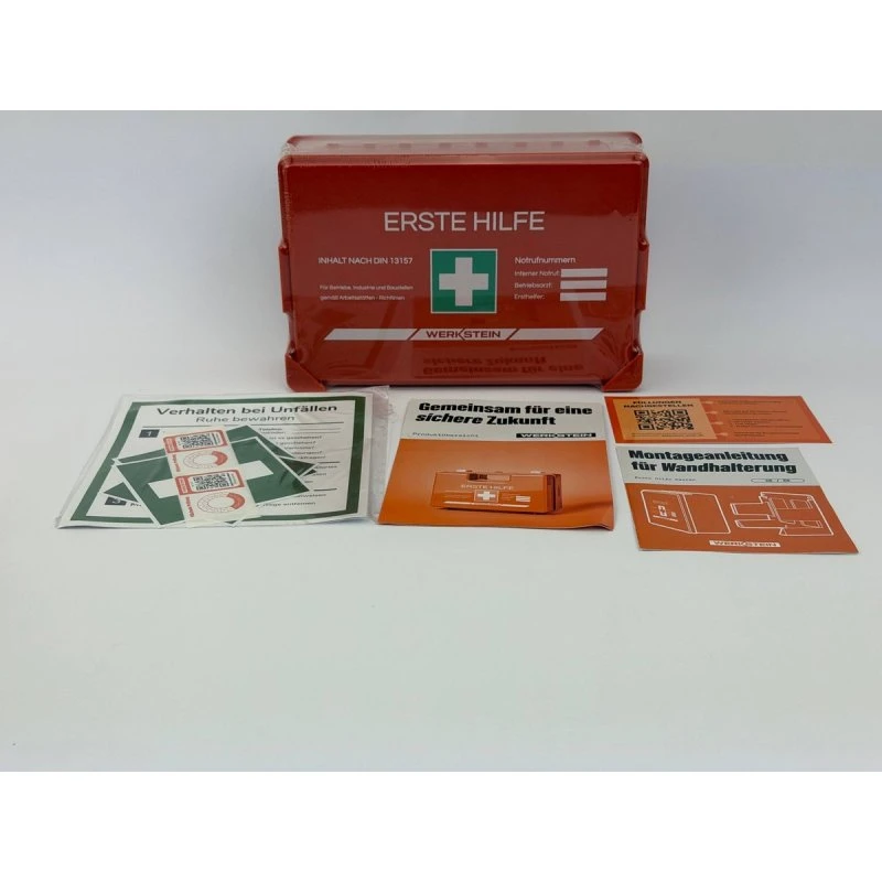 Werkstein WS-302 Erste-Hilfe-Kasten DIN 13157 mit Wandhalterung