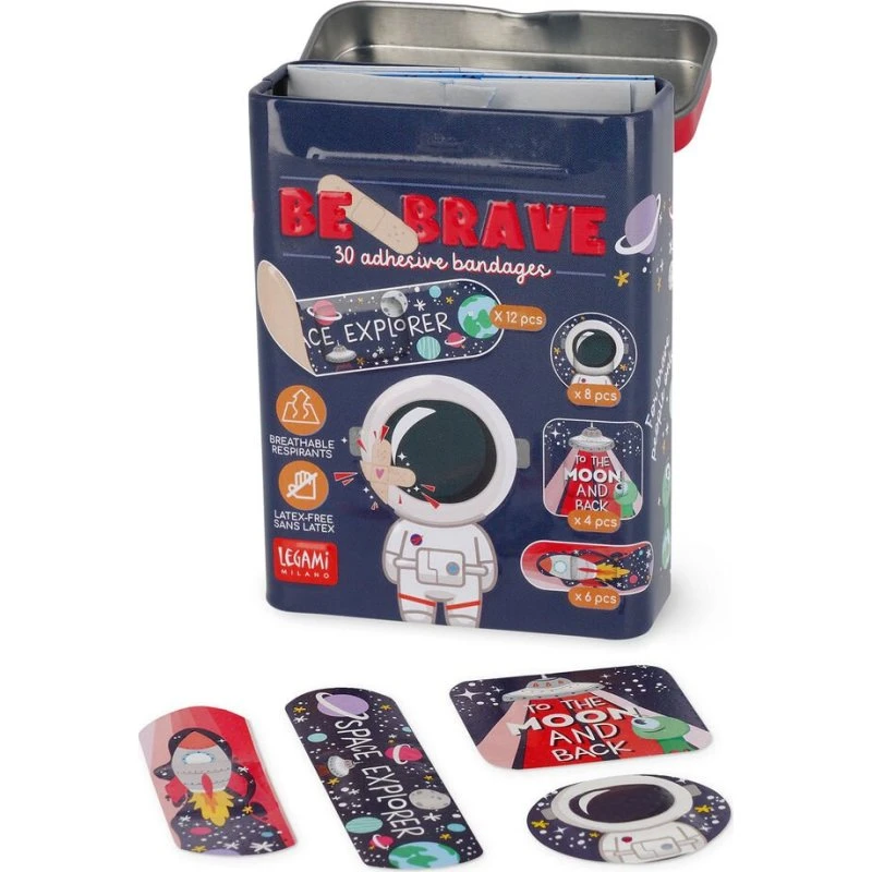 Legami 30 Bedruckte Pflaster Be Brave Space Weltall
