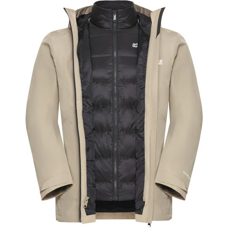 Jack Wolfskin Icecape 3in1 Down Jacke M Beige