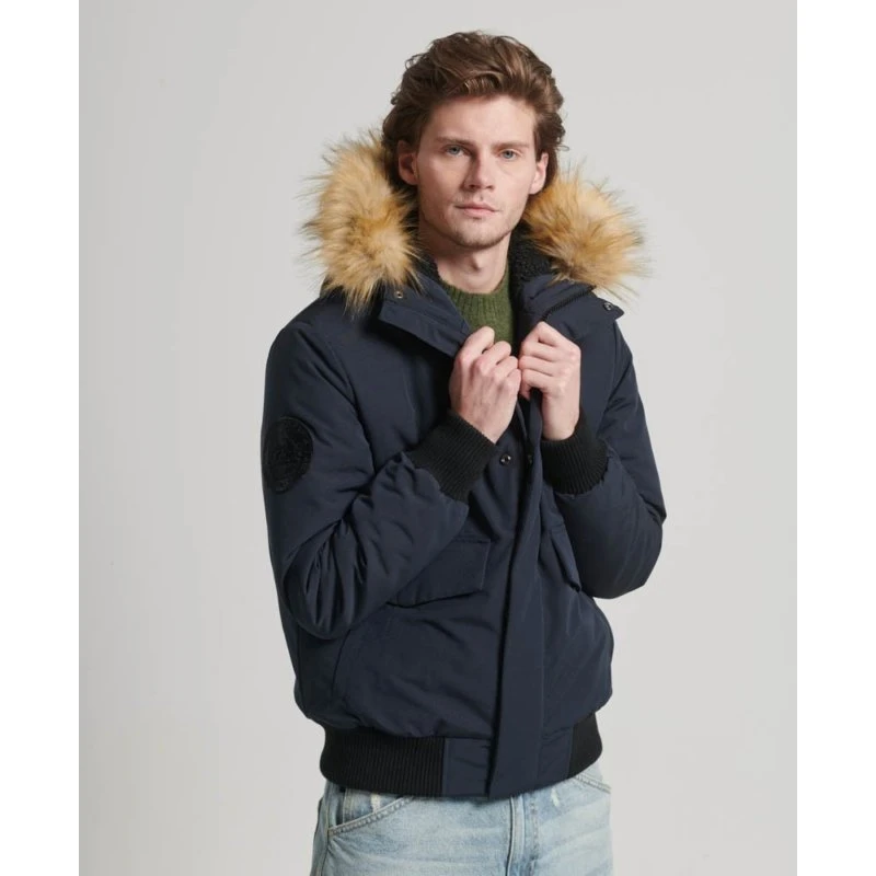Superdry Everest Slim Fit Daunenjacke Marineblau