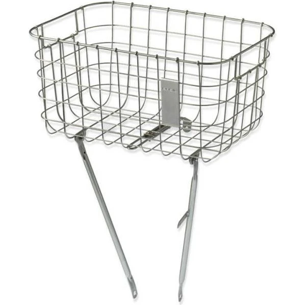 Basil Robin Vorderradkorb Silver Cloud, 27 Liter, silber