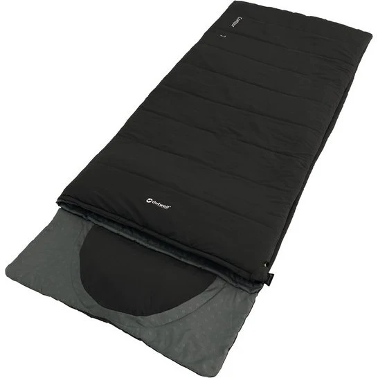 Outwell Contour Schlafsack 220x85cm, Reißverschluss links, mit abnehmbarer Kapuze