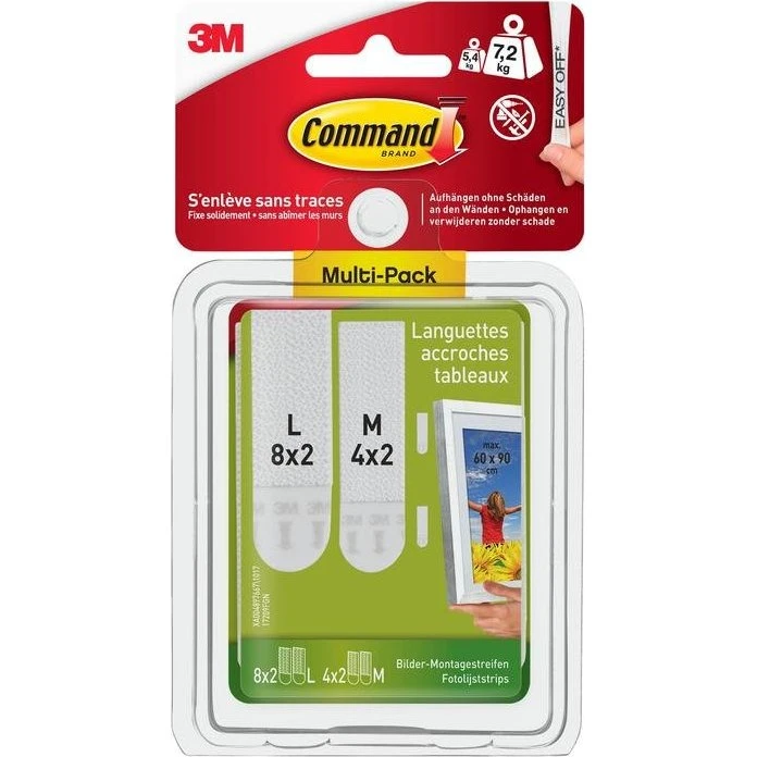 3M Command Bilder-Montage Strips M/L, Vorteilspack 17209