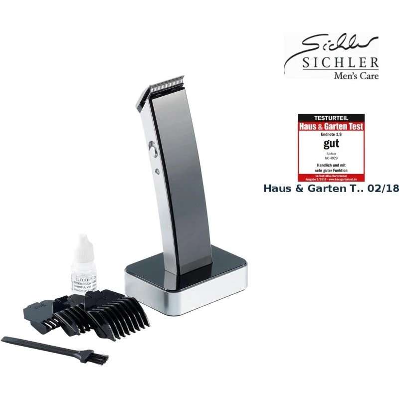Sichler Men's Care Kabelloser Haar- und Bartschneider, schwarz