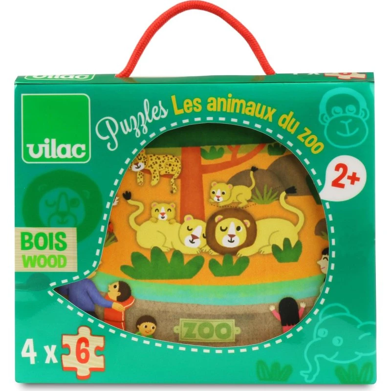 Vilac Zoo Puzzle 4x6 aus Holz