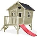 EXIT Crooky 300 Holzspielhaus grau/beige