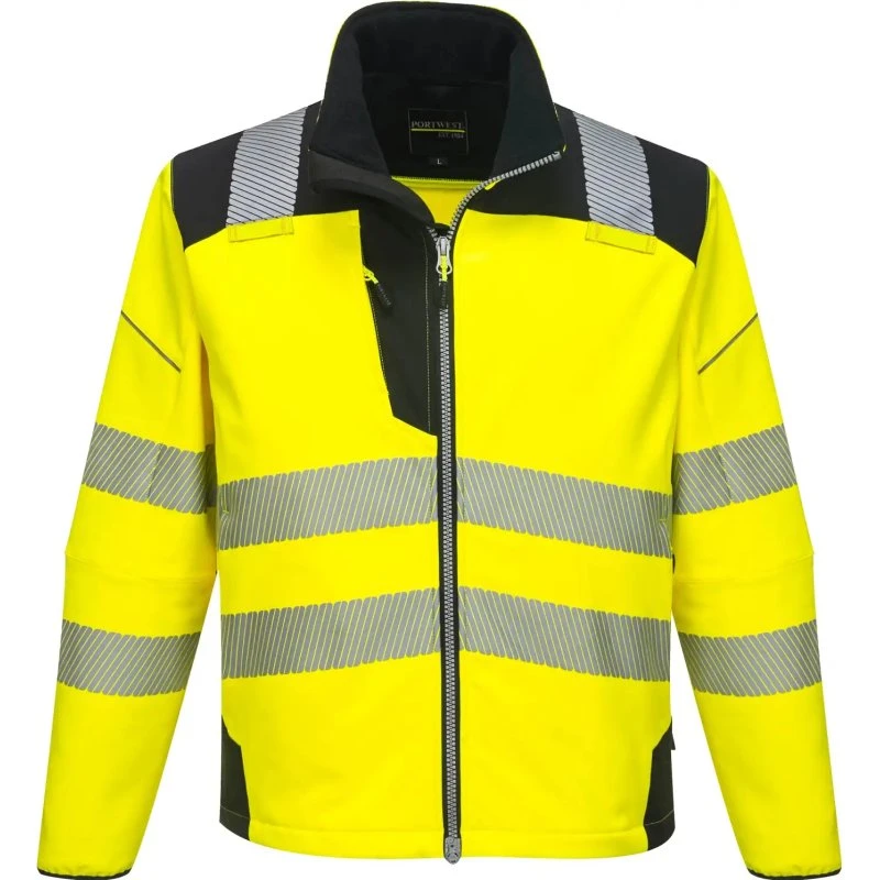 Portwest T402 Hi-Vis Softshelljacke Gelb/Schwarz