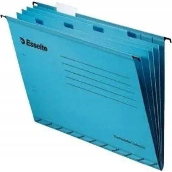 HÃ¤ngemappe A4 mit 4 Einsteckern, Blau, Recycling-Karton