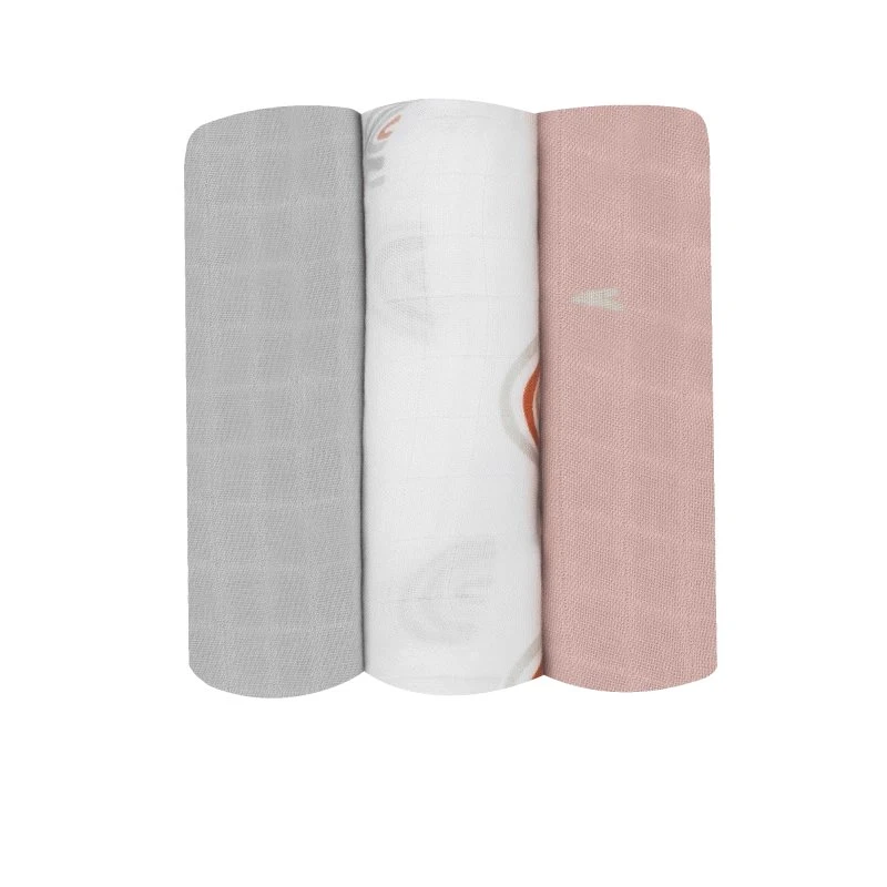 Lionelo Bamboo Set Rainbow 3er-Set Bambus-Mulltücher 70x70 cm