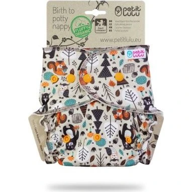 Petit Lulu Höschenwindel Fluffy Organic One Size mit Druckknöpfen