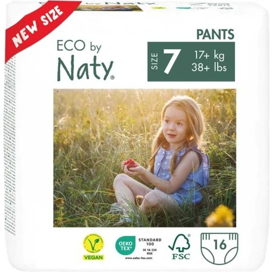 Naty Bio Windelhöschen Gr.7 ab 16 kg 16 Stk