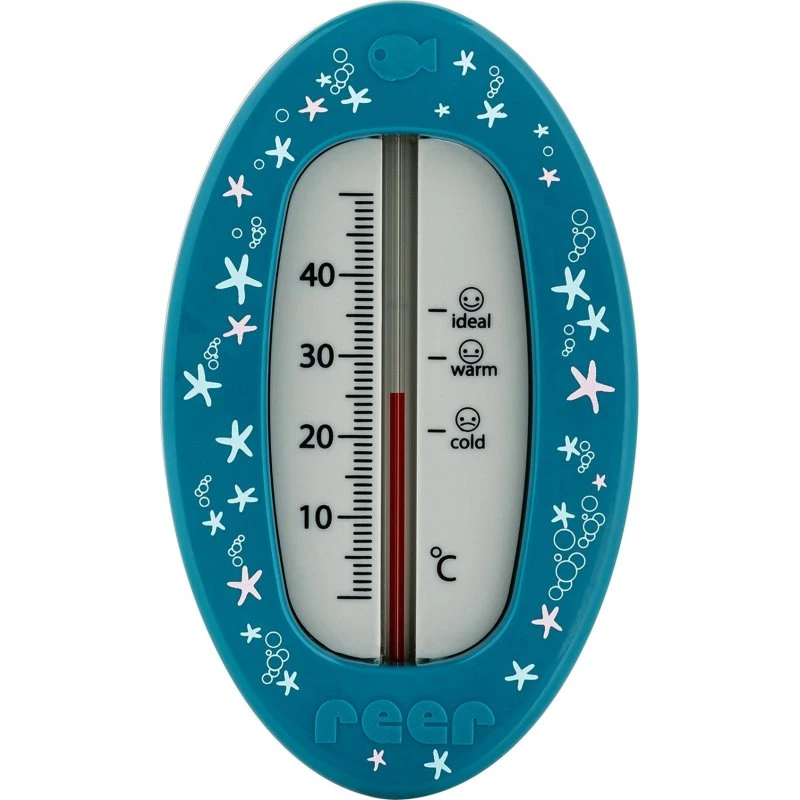 reer Badethermometer oval blau 10 cm