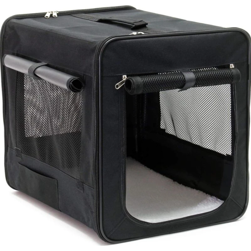 Wiltec Faltbare Transportbox M Schwarz (58x46x53 cm)