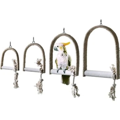 Karlie Sisalschaukel mit Kalksitzstange beige S 12x16x2 cm