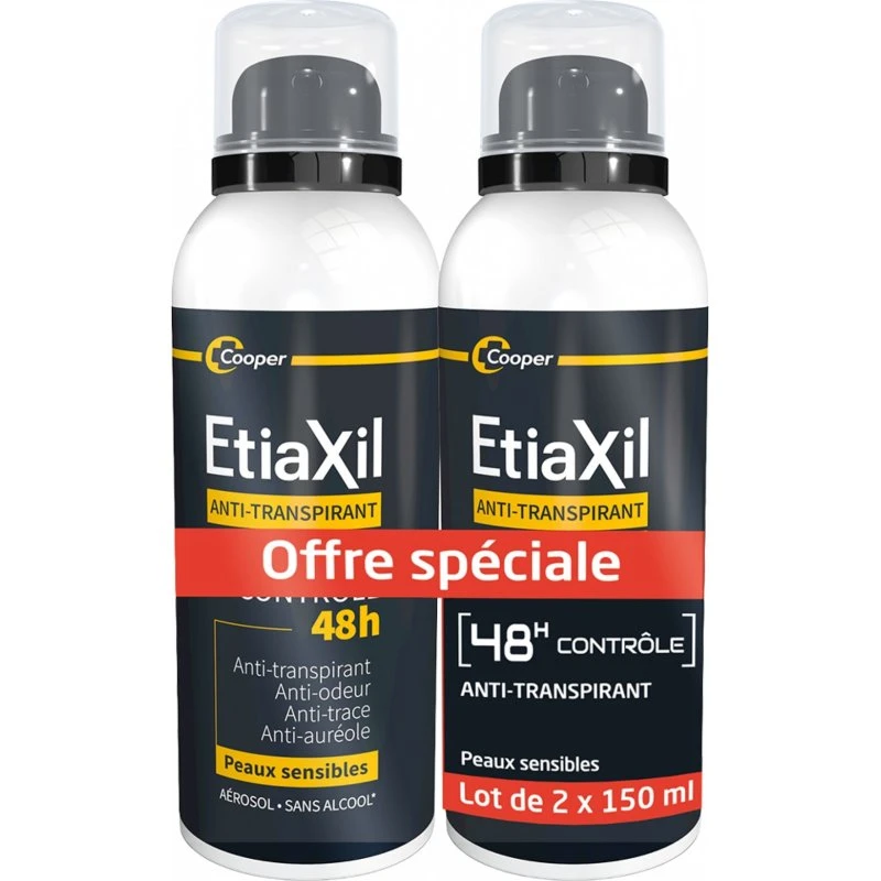 Etiaxil Männer Anti-Perspirant 48H Aerosol 2x150 ml
