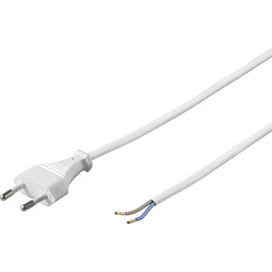 Goobay 1,5m Netzkabel Weiß mit Eurostecker Typ C (CEE 7/16)