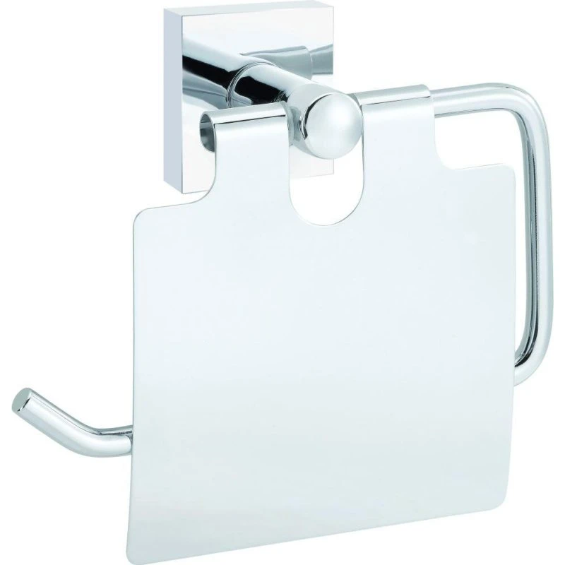 Primaster Classic Cube Toilettenpapierhalter Edelstahl verchromt mit Deckel