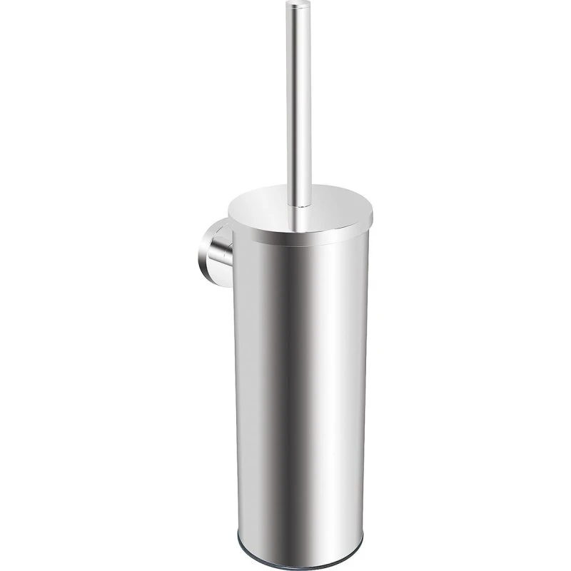 Evenes Eldrid WC-Bürstengarnitur mit Deckel, Messing verchromt