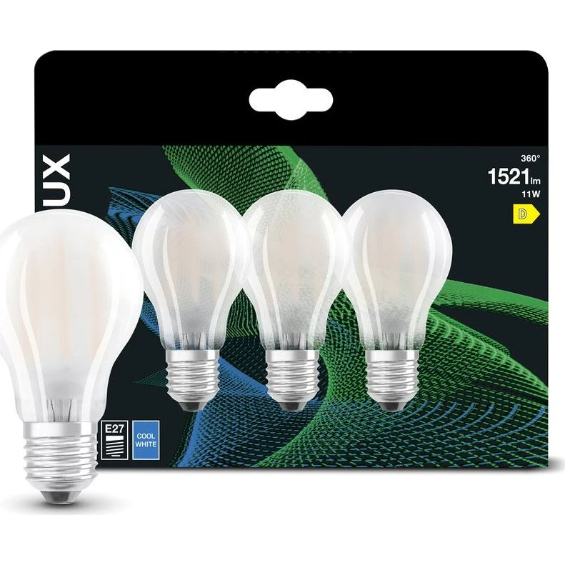 BELLALUX CLA 11W E27 3er Pack Neutralweiß Frosted