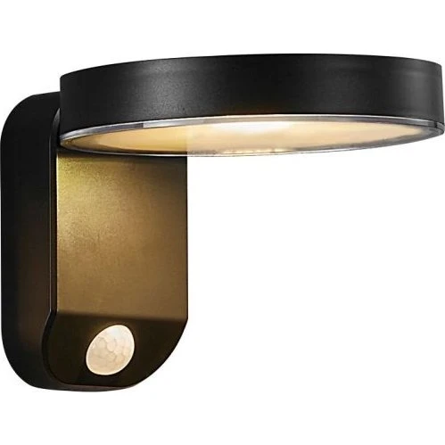 Nordlux Rica Rund Solar-Wandleuchte Schwarz 4.5W 450lm 830 Warmweiß