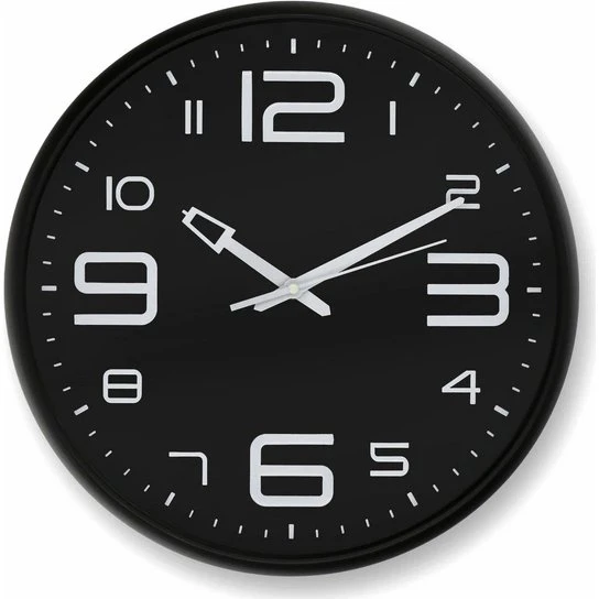 K&L Wall Art Wanduhr 38,5 x 5 cm schwarz