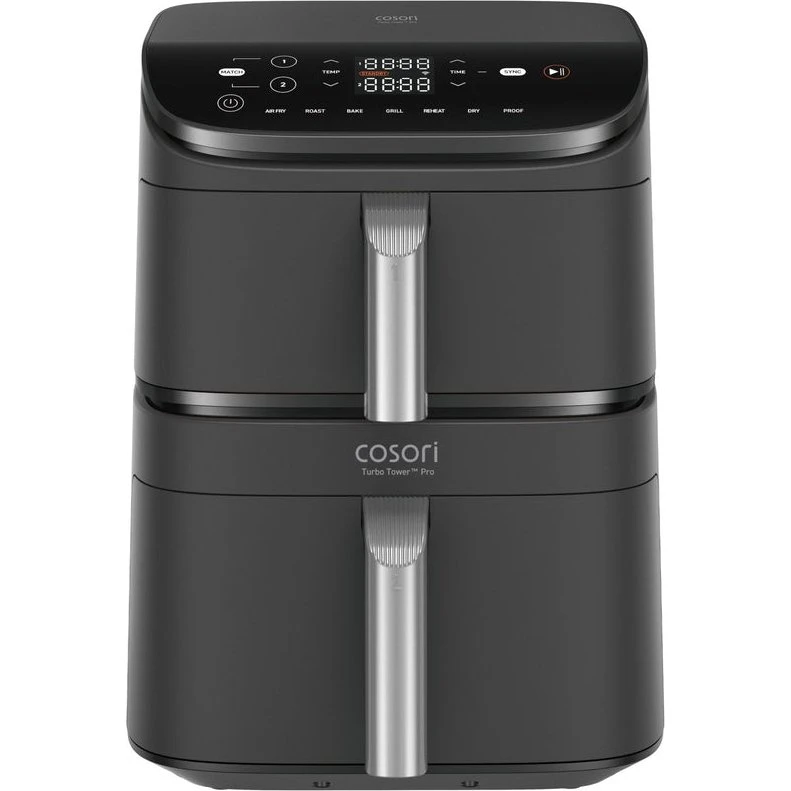 COSORI Turbo Tower Pro 10,8 L Heißluftfritteuse silber-schwarz