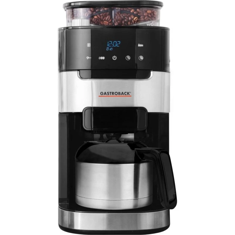 Gastroback Grind & Brew Pro Thermo 8 Tassen Schwarz