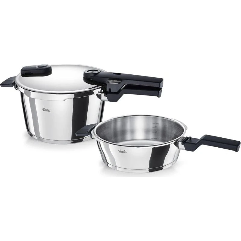 Fissler Vitaquick® Schnellkochtopf 2,5 l + 4,5 l, Edelstahl, silber