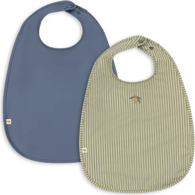 Konges Sløjd 2er-Pack Lätzchen Tea Stripe/Flint Stone