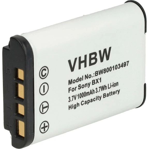 vhbw Akku 1000 mAh 3,6 V für Sony Cybershot WX350/WX300/WX500