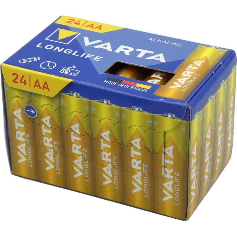 VARTA LONGLIFE AA 24er Pack, 1,5V, Made in Germany