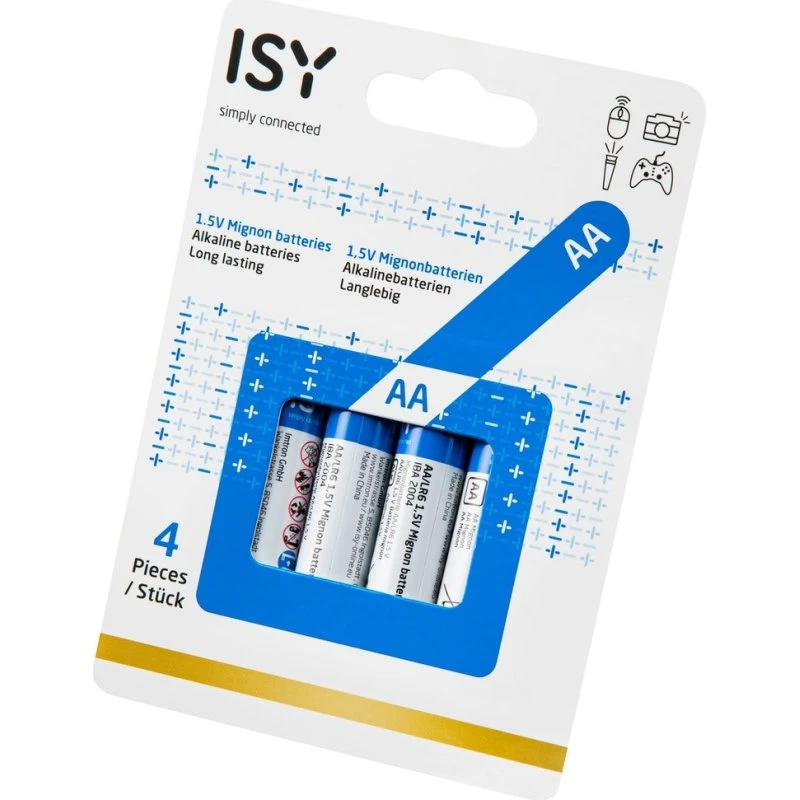 ISY IBA-2004 AA 1,5 V Alkaline-Batterie 4-Pack