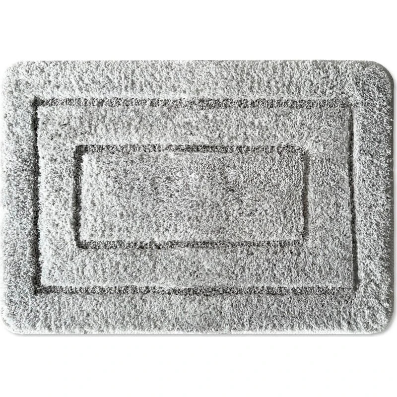 Atlantis Badematte | Rechteckig | Rutschhemmend | Beige, Dunkelgrau, Rot, Silbergrau