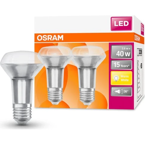 Osram LED Spot R63 2.6W warmweiß 2er Pack E27