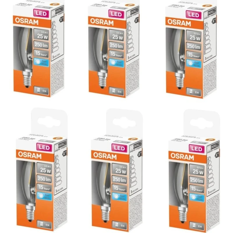 Osram LED Kerzenlampe Star Classic B 2,5W 4000K E14