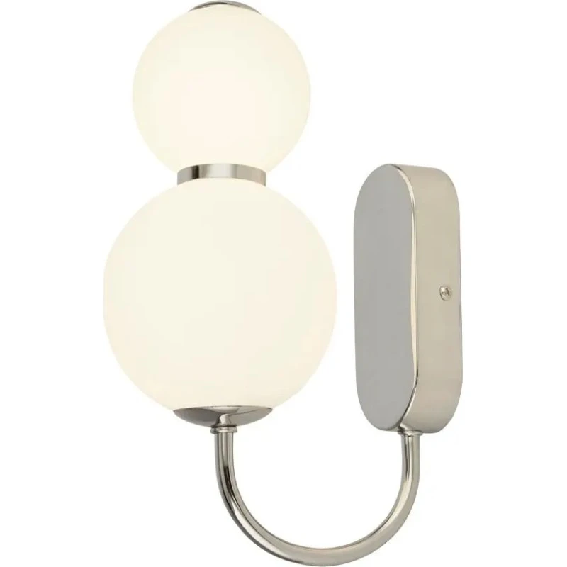 Schneeball LED-Wandleuchte, chrom/weiß, 28 cm, dimmbar